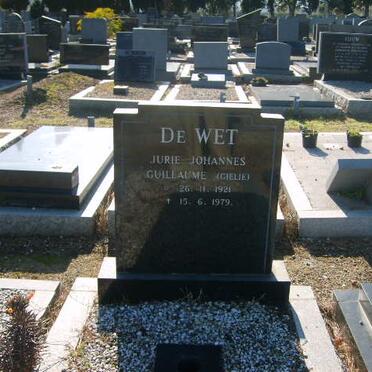 WET Jurie Johannes Guillaume, de 1921-1979