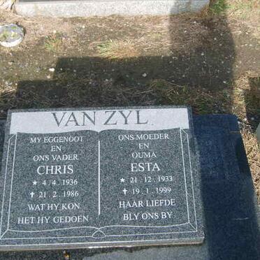 ZYL Chris, van 1936-1986 &amp; Esta 1933-1999