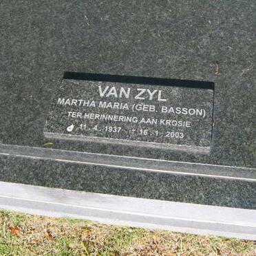 ZYL Martha Maria, van nee BASSON 1937-2003