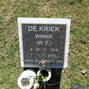 KRIEK W.E., de 1918-2005