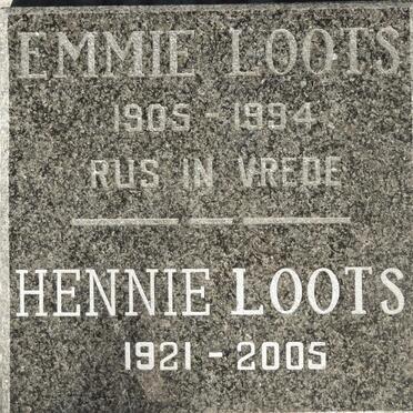 LOOTS Emmie 1905-1994 :: Loots Hennie 1921-2005