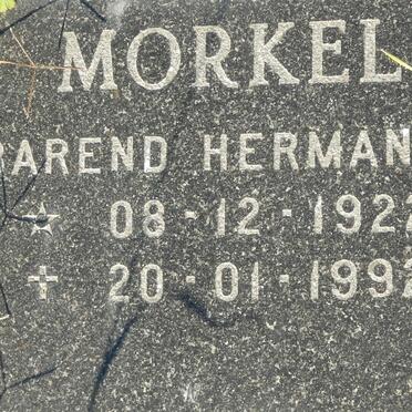 MORKEL Barend Hermanus 1922-1992