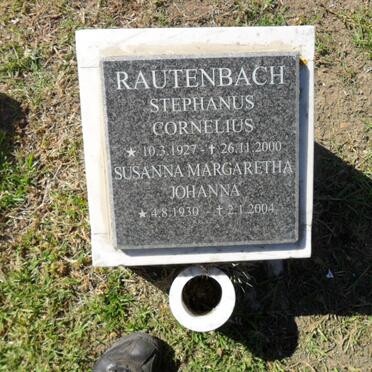 RAUTENBACH Stephanus Cornelius 1927-2000 &amp; Susanna Margaretha Johanna 1930-2004