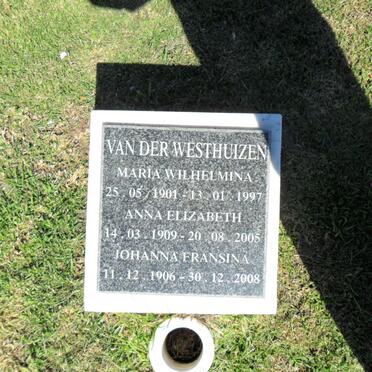 WESTHUIZEN, van der
