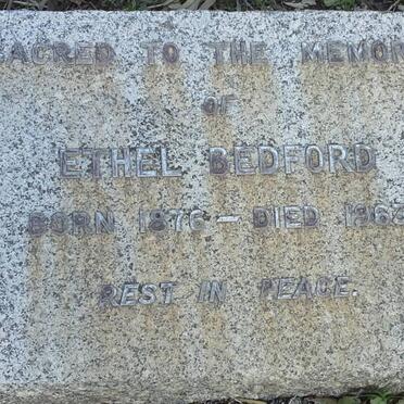 BEDFORD Ethel 1876-1963