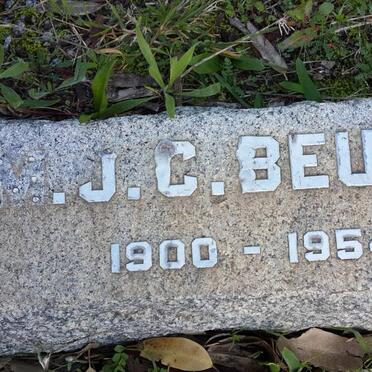 BEUKES M.J.C. 1900-1954