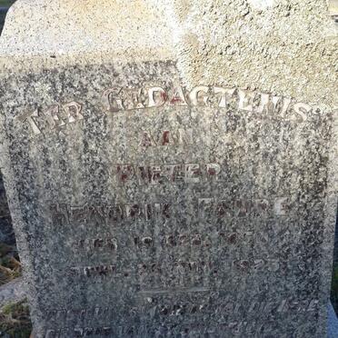 FAURE Pieter Hendrik 1850-1923 :: POTGIETER Aletta Gertruida voorheen FAURE nee VAN DER WESTHUYZEN -1935