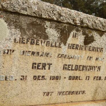 GELDENHUYS Gert 1901-1939