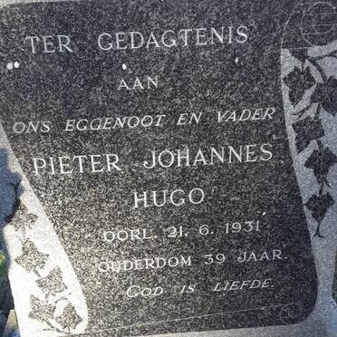 HUGO Pieter Johannes -1931