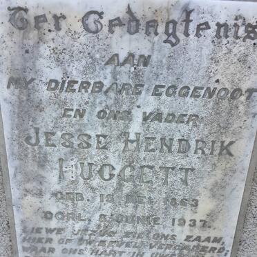 HUGGETT Jesse Hendrik 1863-1937