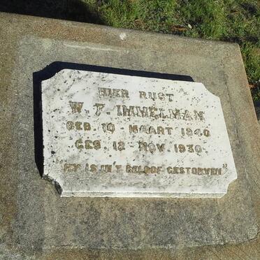 IMMELMAN W.F. 1840-1930