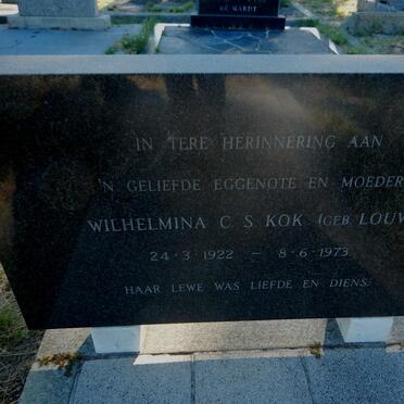 KOK Wilhelmina C.S. nee LOUW 1922-1973
