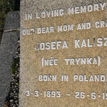 KALISZ Josefa nee TRYNKA 1893-1967