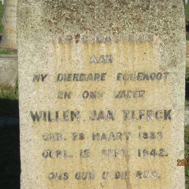 KLERCK Willem Jan 1883-1942