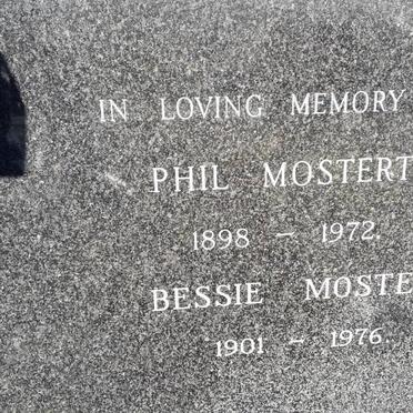 MOSTERT Phil 1898-1972 &amp; Bessie 1901-1976