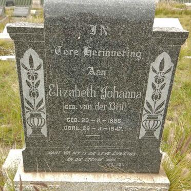 MOUTON Elizabeth Johanna nee VAN DER BIJL 1886-1947