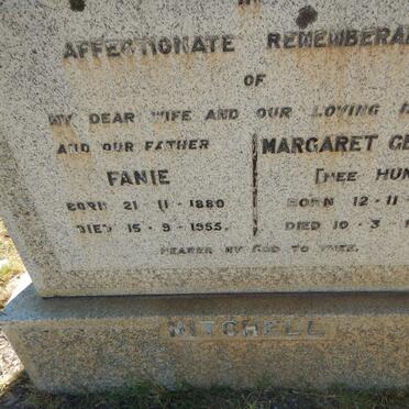 MITCHELL Fanie 1880-1955 &amp; Margaret Georgina HUNT 1887-1954