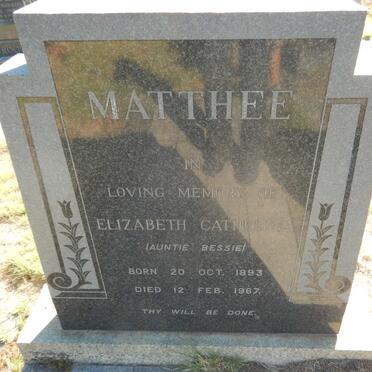 MATTHEE Elizabeth Catherina 1893-1967