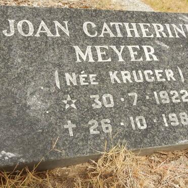 MEYER Joan Catherine nee KRUGER 1922-1986