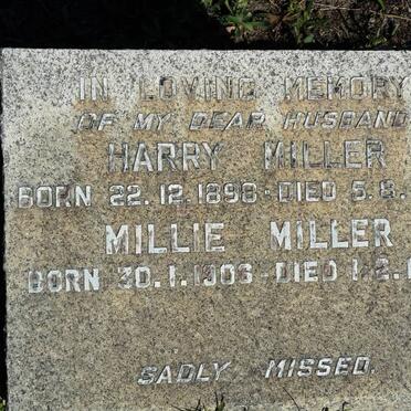 MILLER Harry 1898-1959 &amp; Millie 1906-1986