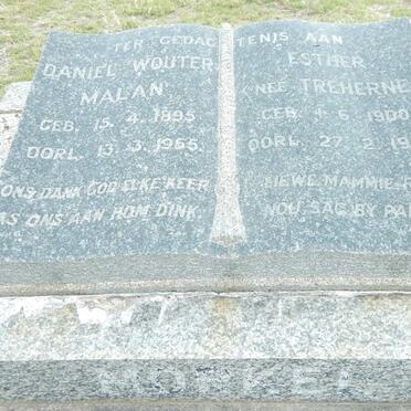 MORKEL Daniel Wouter Malan 1895-1955 &amp; Esther TREHERNE 1900-1987