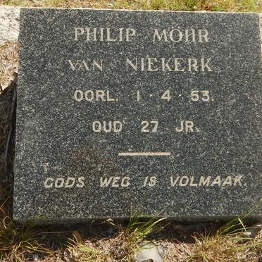 NIEKERK Philip Mohr, van -1953