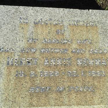 NEWMAN Mercy Annie 1899-1963