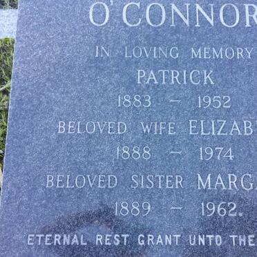 O'CONNOR Patrick 1883-1952 &amp; Elizabeth 1888-1974 :: O’CONNOR Margaret 1889-1962