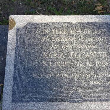 ? Maria Elizabeth 1930-1961