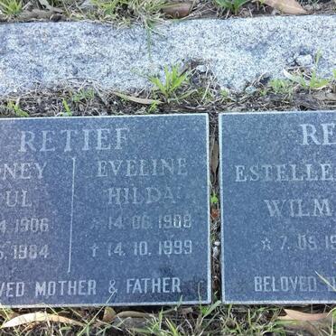 RETIEF Sidney Paul 1906-1984 &amp; Eveline Hilda 1908-1999 :: RETIEF Estelle Hildegard Wilma 1950-1977