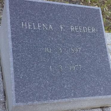 REEDER Helena F. 1897-1977