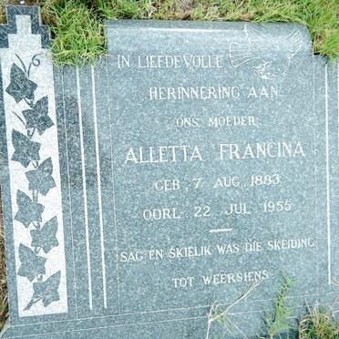 ROSSOUW Aletta Francina 1883-1955