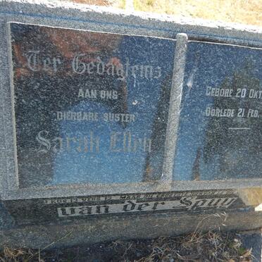 SPUY Sarah Ellen, van der 1888-1951