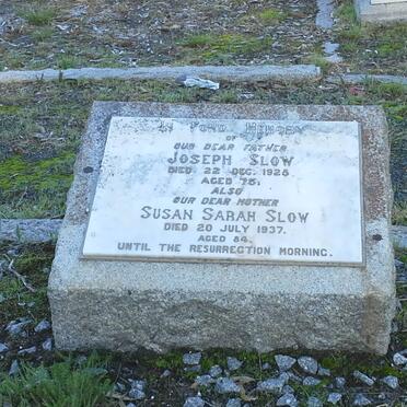 SLOW Joseph -1928 &amp; Susan Sarah -1937