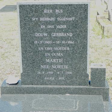 STEYN Douw Gerbrand 1903-1961 &amp; Martie NORTJE 1909-2000