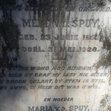 SPUY Melt, v.d. 1852-1928 &amp; Maria MALHERBE 1868-1946