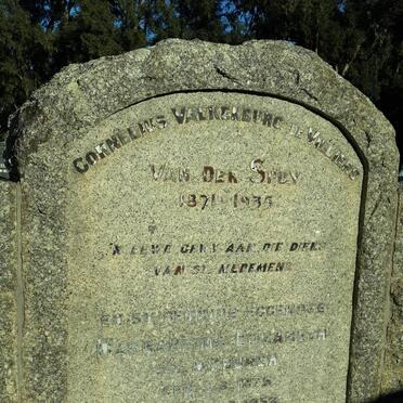 SPUY Cornelius Valkenburg De Villiers, van der 1871-1935 &amp; Margaretha Elizabeth MYBURGH 1875-1958