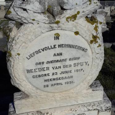 SPUY Reeder, van der 1917-1931