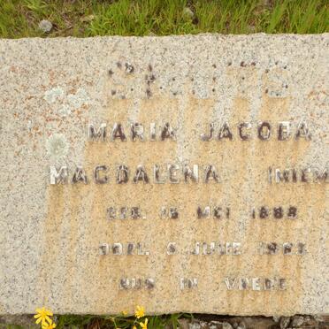 SMUTS Maria Jacoba Magdalena 1888-1963