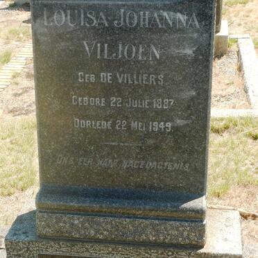 VILJOEN Louisa Johanna nee De VILLIERS 1887-1949
