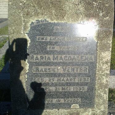 VENTER Maria Magdalena 1892-1939