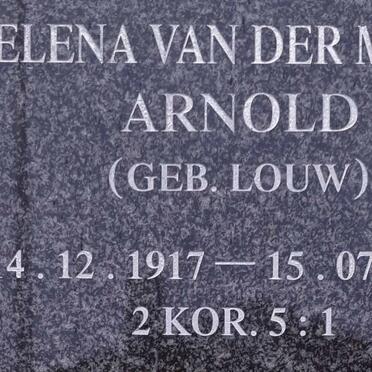 MERWE Helena, van der nee LOUW 1917-2007
