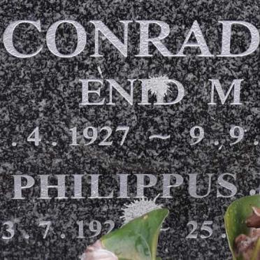 CONRADIE Philippus J.F. 192?-2015 &amp; Enid M. 1927-2006