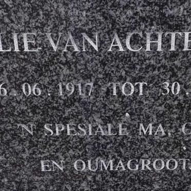 ACHTERBERGH Rallie, van 1917-2004