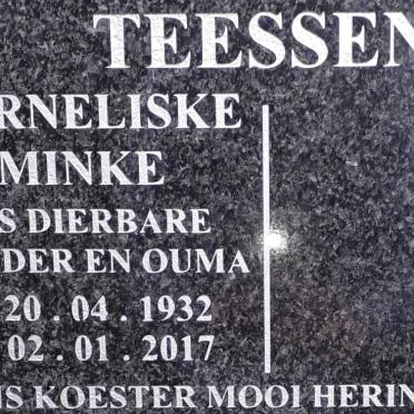 TEESSEN Korneliske Minke 1932-2017