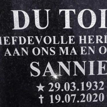 TOIT Sannie, du 1932-2020