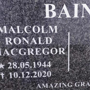 BAIN Malcolm Ronald Macgregor 1944-2020