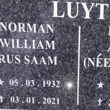 LUYT Norman William 1932-2021 &amp; Hester Aletta ROSSOUW 1936-2016