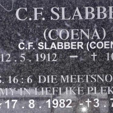 SLABBER C.F. 1912-2007 :: SLABBER C.F. 1982-2014