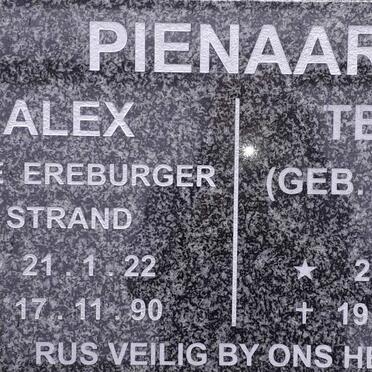 PIENAAR Alex 1922-1990 &amp; Tertia CILLIERS 1924-2009
